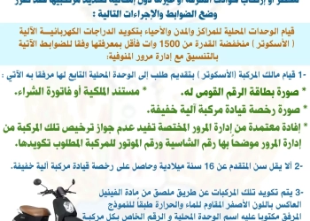 تكويد " الاسكوتر الكهربائى".. بالمنوفية 24 - جريدة المساء