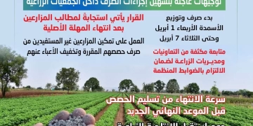 وزير الزراعة يقرر مد فترة صرف أسمدة الموسم الشتوي لمدة أسبوع ينتهي في 7 ابريل المقبل 1 - جريدة المساء