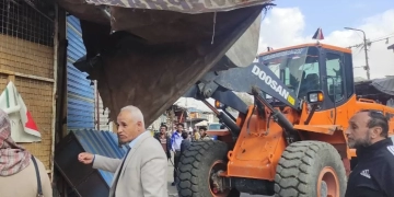 رفع 190 حالة إشغال بشارع التحرير بالقنطرة غرب  1 - جريدة المساء