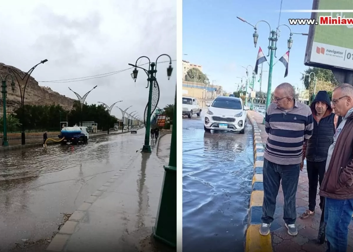 رئيس مياه المنيا يتفقد أعمال سحب تجمعات مياه الأمطار 28 - جريدة المساء رئيس مياه المنيا يتفقد أعمال سحب تجمعات مياه الأمطار 27 - جريدة المساء