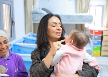 مايا مرسى وزيرة التضامن الاجتماعى مع الأطفال