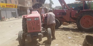 حملات للنظافة ورفع الإشغالات وتجميل الشوارع بمركزي الفيوم وسنورس 1 - جريدة المساء