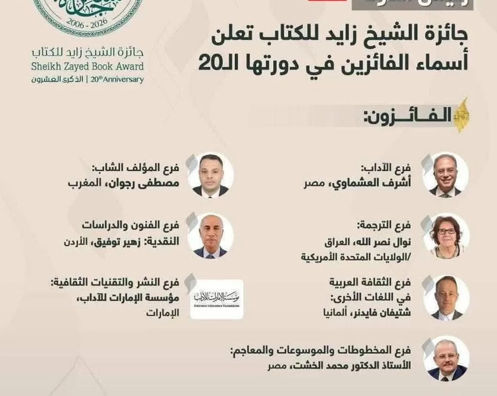 وزيرة الثقافة تهنئ الفائزين بجائزة الشيخ زايد للكتاب لعام ٢٠٢٥ 19 - جريدة المساء