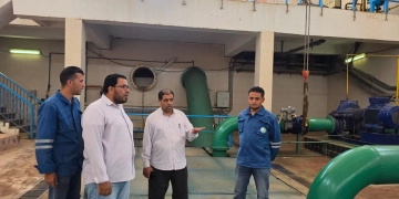 رئيس مياه المنوفية يتفقد محطات بركة السبع 1 - جريدة المساء