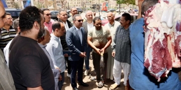 محافظ المنوفية يتفقد منفذ بيع لحوم وزارة الزراعة و حديقة مصر 1 - جريدة المساء