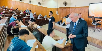 متابعة مستمرة لرئيس جامعة الدلتا التكنولوجية لاختبارات نهاية الفصل الدراسي الثاني 1 - جريدة المساء