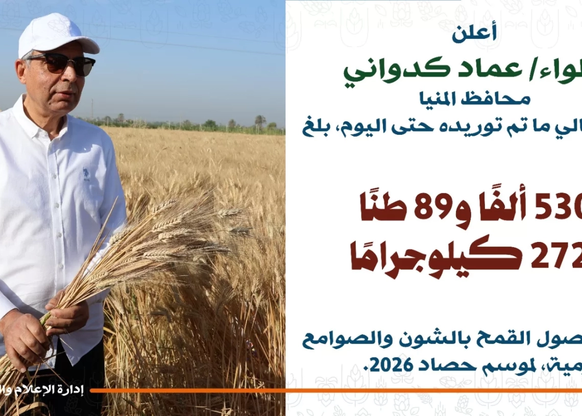 محافظ المنيا: توريد 530 ألف طن قمح .. وضبط ومصادرة 1317 طنًا مخالفًا وغير مطابق للمواصفات 19 - جريدة المساء محافظ المنيا: توريد 530 ألف طن قمح .. وضبط ومصادرة 1317 طنًا مخالفًا وغير مطابق للمواصفات 18 - جريدة المساء