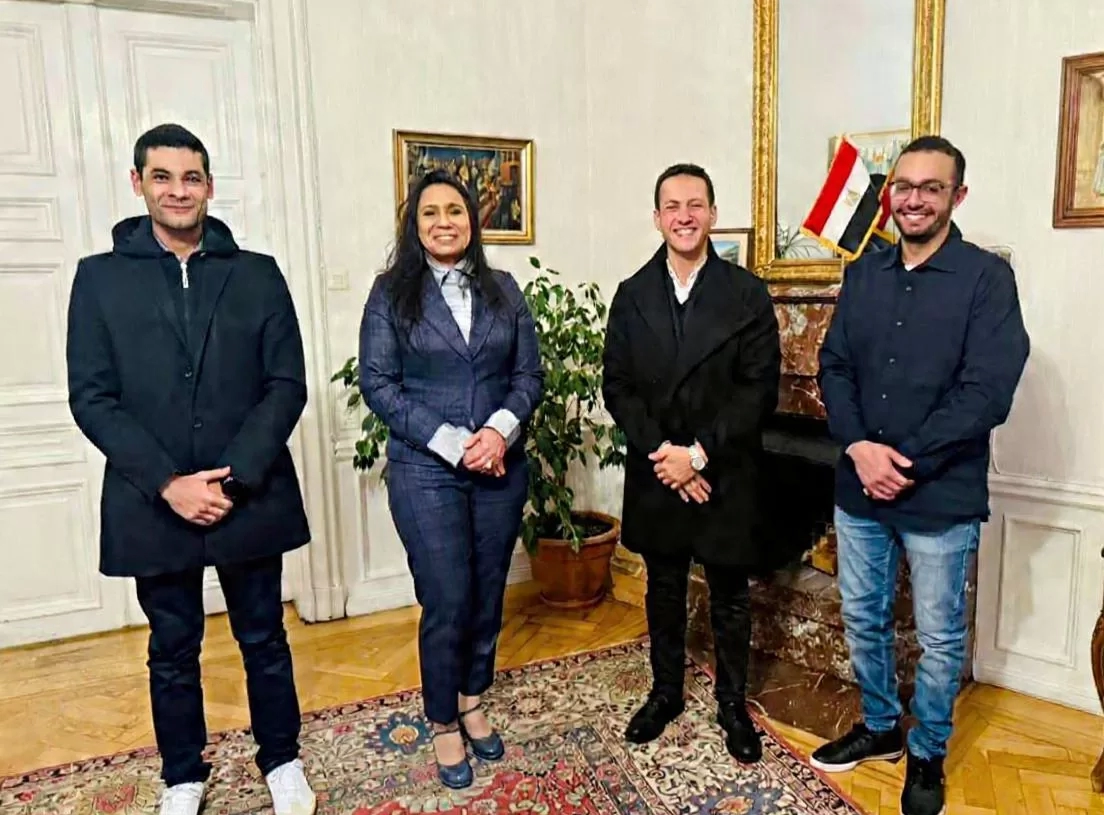 السفيرة المصرية بالسويد تستقبل وفدًا من رواد الأعمال المصريين الفائزين بمسابقة الذكاء الاصطناعي 13 - جريدة المساء