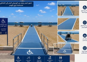 لأول مرة في بورسعيد.. إنشاء أول ممر آمن لذوي الهمم إلى مياه البحر وتخصيص شاطئ مجهز للمكفوفين وضعاف السمع 25 - جريدة المساء
