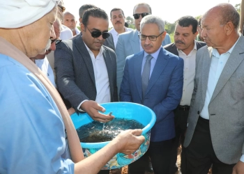 محافظ بنى سويف يشهد إلقاء دفعة من الزرّيعات ضمن مشروع الاستزراع السمكي بجهاز حماية وتنمية البحيرات والثروة السمكية 23 - جريدة المساء