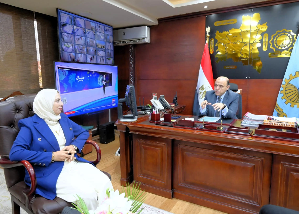 محافظ الغربية يبحث خطط العمل مع قيادات جديدة بالاستعلامات والمالية 19 - جريدة المساء