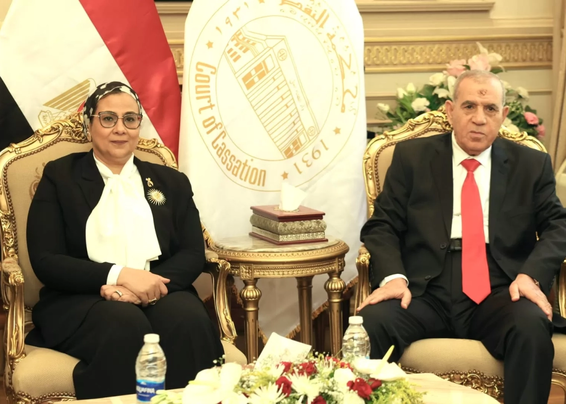 أمل عمار تهنئ رئيس محكمة النقض ورئيس مجلس القضاء الأعلى بمناسبة توليه منصبه 19 - جريدة المساء