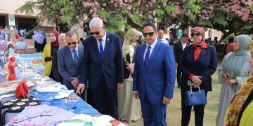 رئيس جامعة المنوفية يفتتح المعرض الفني لطلاب الاقتصاد المنزلي 1 - جريدة المساء