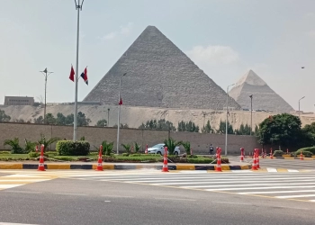 بالصور.. منطقة المتحف المصرى الكبير تتجمل لاستقبال الرئيس الصينى 27 - جريدة المساء