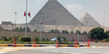 بالصور.. منطقة المتحف المصرى الكبير تتجمل لاستقبال الرئيس الصينى 2 - جريدة المساء بالصور.. منطقة المتحف المصرى الكبير تتجمل لاستقبال الرئيس الصينى 1 - جريدة المساء